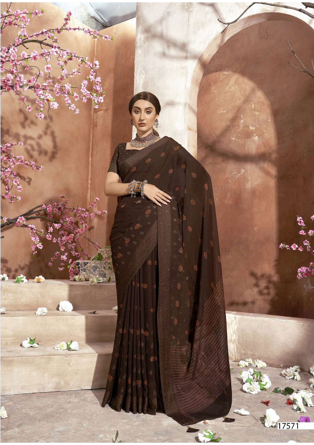 Dishu Vol 2 By Vallabhi Daily Wear Printed Georgette Sarees Wholesale Market In Surat